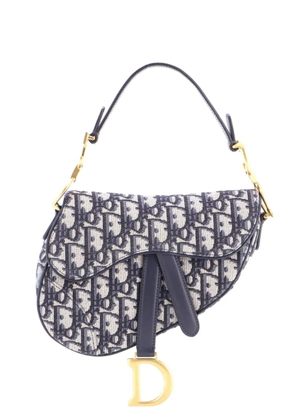 Christian Dior Pre-Owned Saddle Handbag Oblique Canvas Mini shoulder bag - Blue