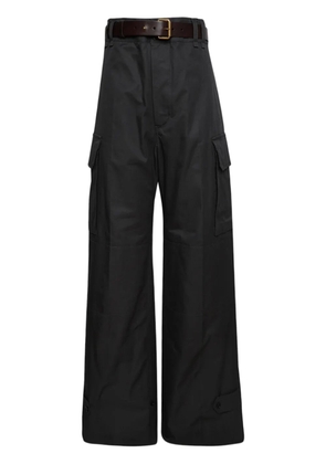 Saint Laurent organic-cotton wide-leg trousers - Grey