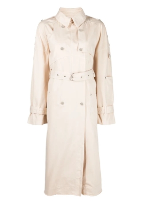 MOSCHINO JEANS double-breasted trench coat - Neutrals
