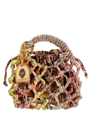 Kurt Geiger London Macrame crystal tote bag - Brown