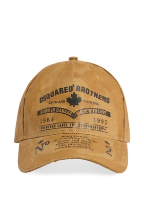 DSQUARED2 text-print baseball cap - Neutrals