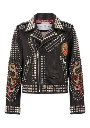Philipp Plein studded embroidered jacket - Black
