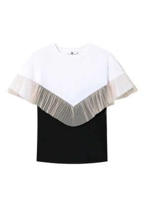 TWINSET pleated-insert T-shirt - White
