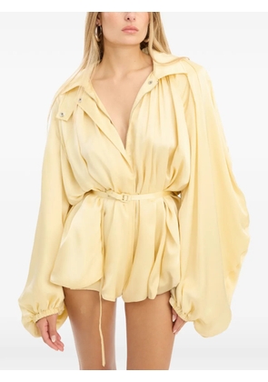 ROTATE BIRGER CHRISTENSEN balloon-sleeve playsuit - Yellow