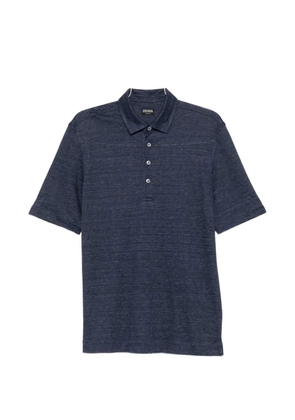 Zegna button-up polo shirt - Blue