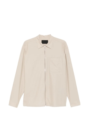 Prada zip chest-pocket overshirt - Neutrals