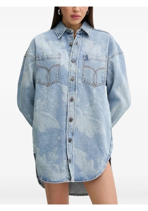 Fiorucci Angels printed denim shirt dress - Blue