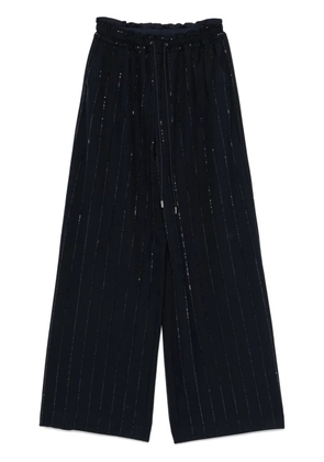 Self-Portrait rhinestone-embellished trousers - Blue