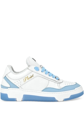 Philipp Plein leather-panelled sneakers - White
