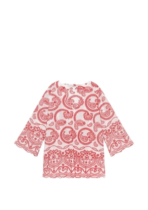 MALIPARMI broderie shirt - Red