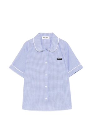 Miu Miu Vichy pattern shirt - Blue