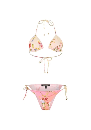 Roberto Cavalli floral-print tie bikini - Pink