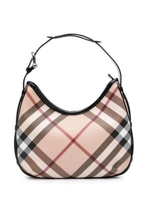 Burberry Pre-Owned 2000-2017 Small Supernova Check Coated Canvas Barton hobo bag - Brown