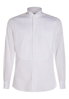 Canali cotton tuxedo shirt - White