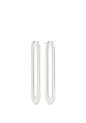Courrèges oval-shape hoop earrings - Silver