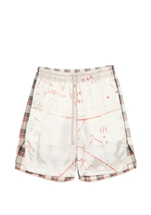 Rick Owens plaid-pattern shorts - Neutrals