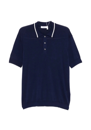 Greyed short-sleeve polo shirt - Blue