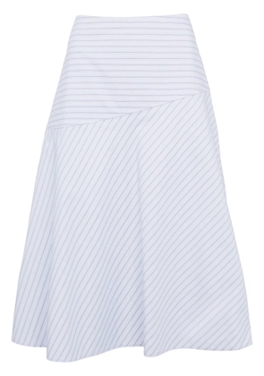 Yves Salomon cotton A-line skirt - Blue