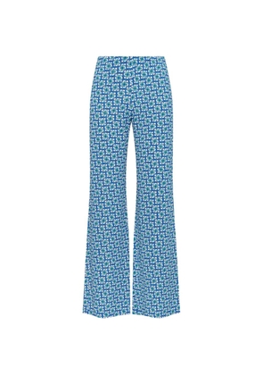 MALIPARMI flared patterned trousers - Blue