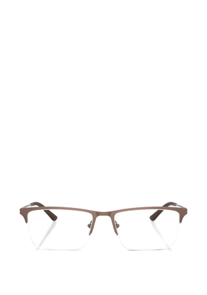 Emporio Armani rectangle-frame glasses - Brown