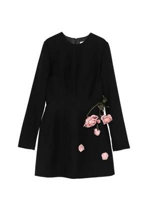 Cristina Savulescu The Promised floral-appliqué mini dress - Black