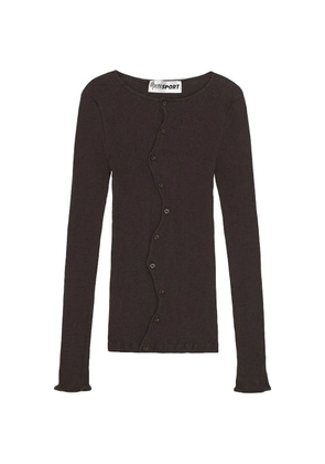 OpéraSPORT Claire seamless buttoned cardigan - Brown