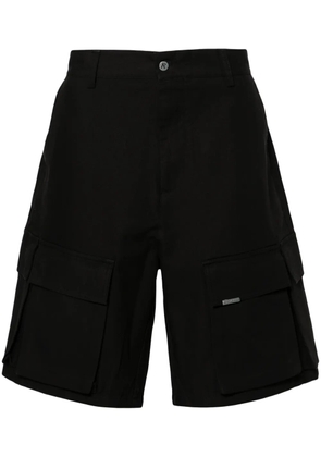 Represent logo-plaque cargo shorts - Black