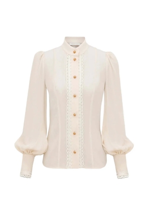 ZIMMERMANN button-fastening trim-detail blouse - Neutrals