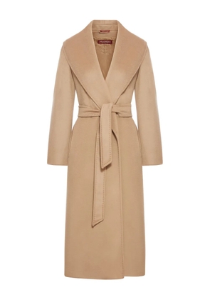 Max Mara belted shawl-collar coat - Brown