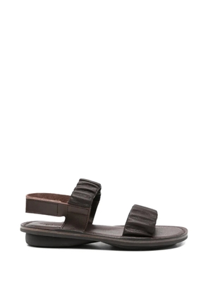 Trippen Pacific ruffled leather sandals - Brown