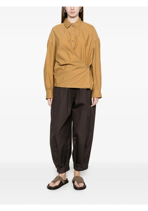MARK KENLY DOMINO TAN Paily drawstring trousers - Brown