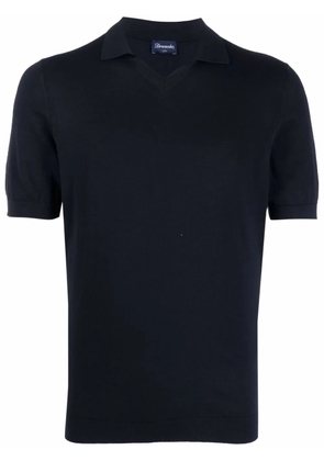 Drumohr short-sleeve knit polo shirt - Blue