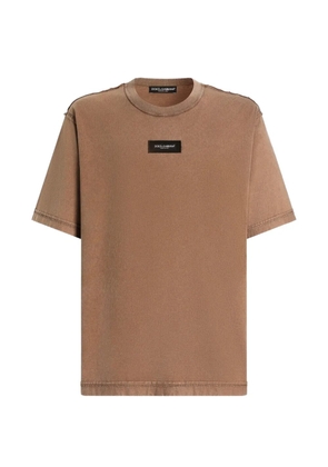 Dolce & Gabbana cotton T-shirt with print - Brown