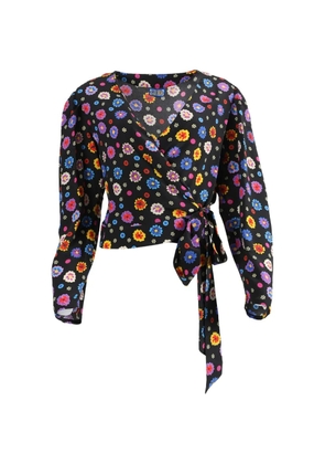 Lhd Odalys floral wrap blouse - Black