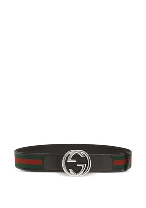 Gucci interlocking G buckle reversible belt - Brown
