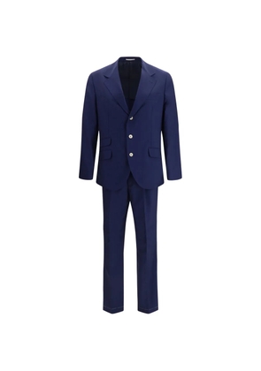 Brunello Cucinelli button wool suit - Blue