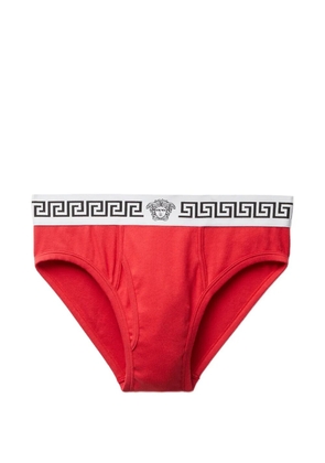 Versace ribbed cotton-jersey briefs - Red