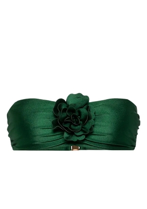 ZIMMERMANN Waverly floral-appliqué bikini top - Green