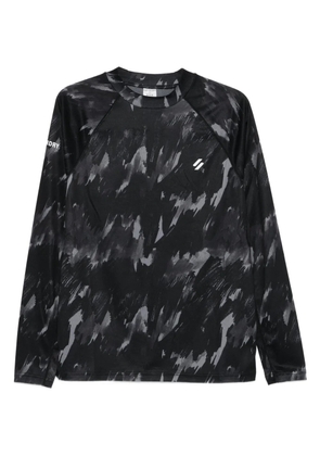 Superdry brush camo-print T-shirt - Black