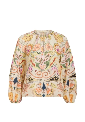 Marie Oliver Arabella floral print blouse - Neutrals