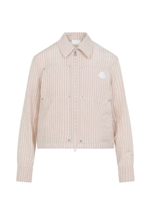 Moncler gingham patch jacket - Neutrals