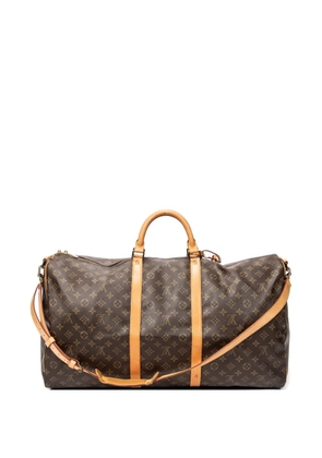 Louis Vuitton Pre-Owned 60 Keepall Bandouliere monogram-pattern holdall - Brown