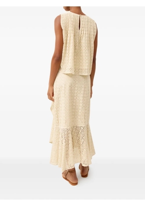 Marie Oliver Teresa eyelet tie skirt - Neutrals