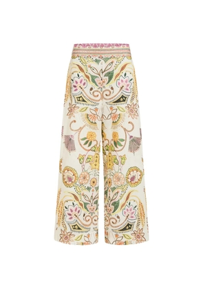 Marie Oliver Bennett floral print trousers - Neutrals