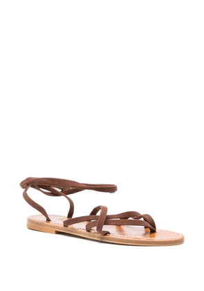 K. Jacques strappy tie flat sandals - Brown