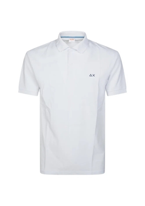 Sun68 logo-embroidered polo shirt - White