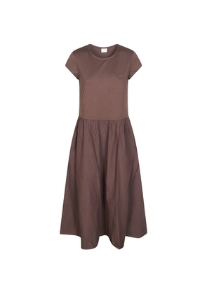 Sun68 embroidered maxi dress - Brown