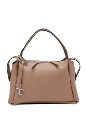 Tod's boston double handle clutch bag - Neutrals