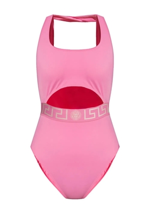 Versace cut-out belted swimsuit - Pink