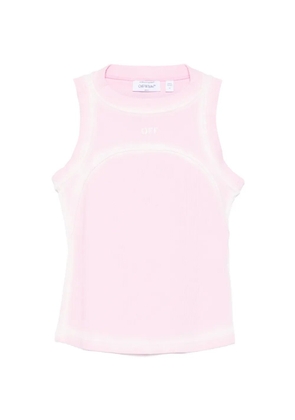 Off-White Spray- Off-Stamp ribbed tank top - Pink